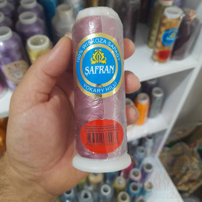نخ گلدوزی ابریشم سافران اصلی - رنگ صورتی چرک کد 862